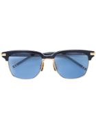 Thom Browne Eyewear Dark Blue Sunglasses - Black