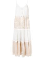 Jonathan Simkhai Embroidered Tiered Maxi Dress - Nude & Neutrals