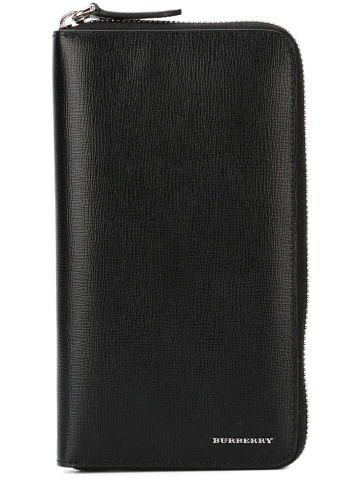 Burberry Long Zip Around Wallet - Black