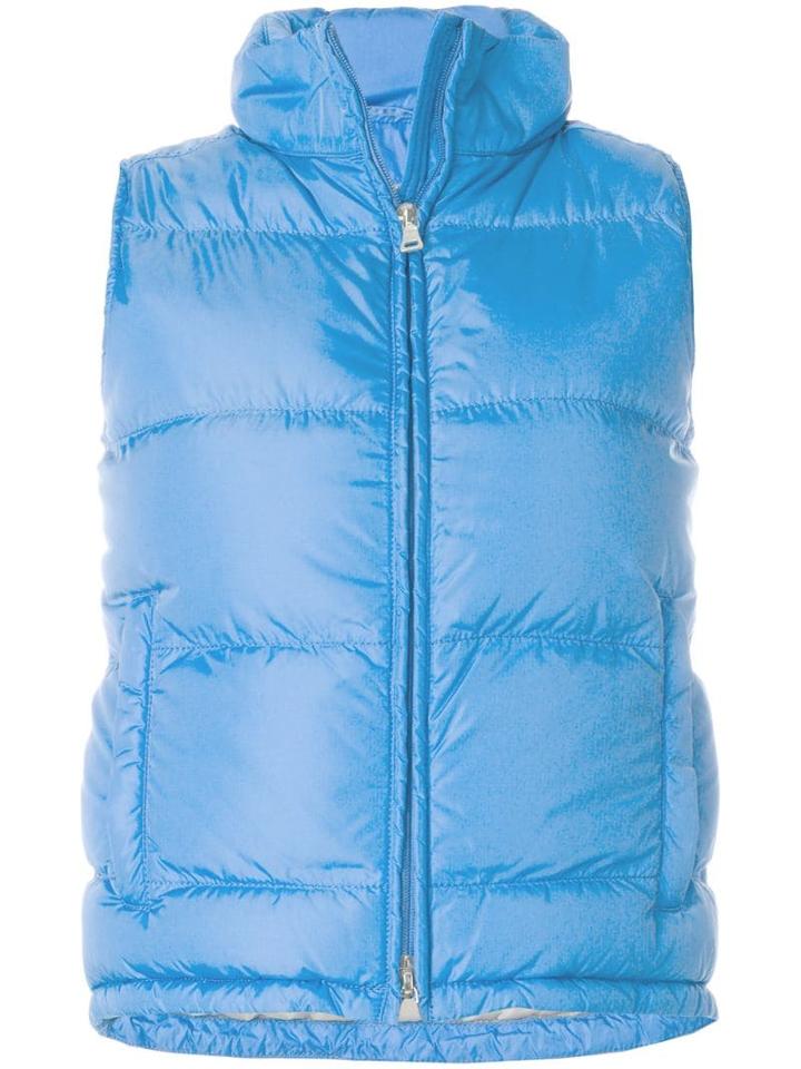 Prada Pre-owned Sleeveless Zipped Vest - Blue
