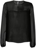 Max Mara - Ferro Sheer Blouse - Women - Polyester/silk/polyamide - 42, Black, Polyester/silk/polyamide