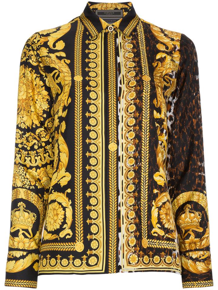 Versace Barocco Fw 91 Silk Shirt - Black