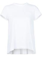 Sacai Pleated T-shirt, Women's, Size: 4, White, Cotton