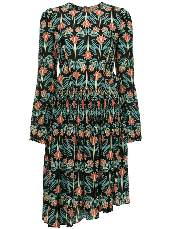 No21 Floral Print Dress - Blue