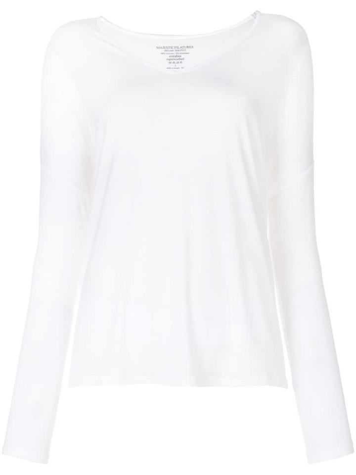 Majestic Filatures V-neck Sweater - White