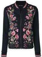 Marc Cain Embroidered Zipped Jacket - Black