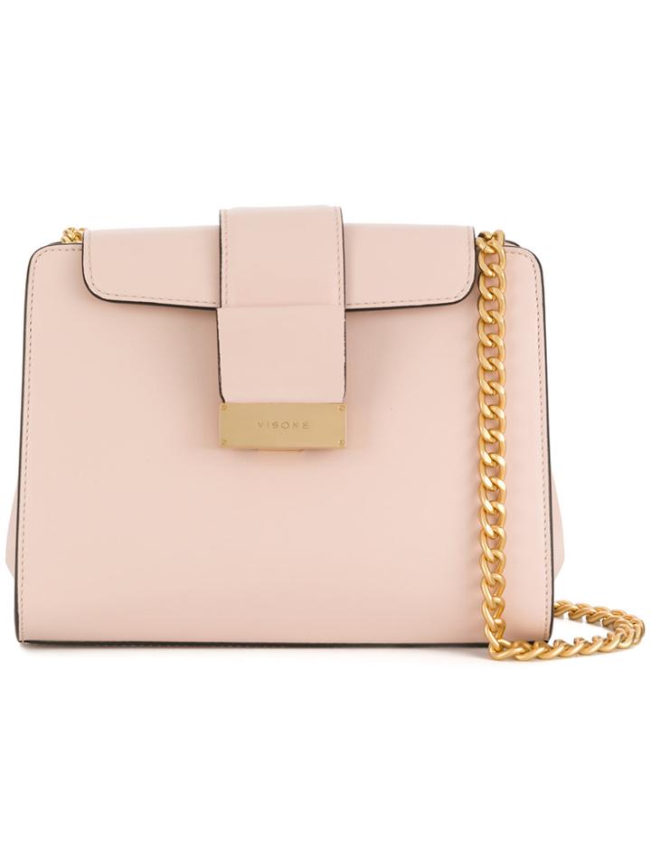 Visone Gold Buckle Shoulder Bag - Nude & Neutrals