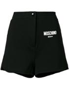Moschino High Waisted Track Shorts - Black