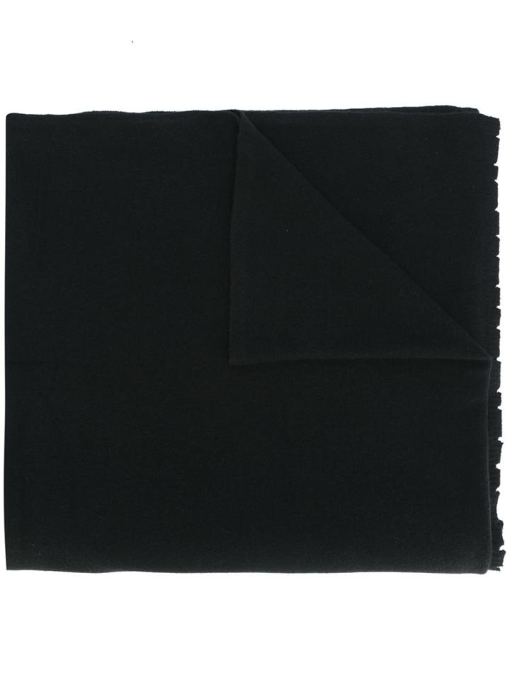 Rundholz Cut Out Trim Scarf, Women's, Black, Cashmere/merino