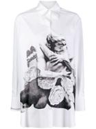 Valentino Rose Kiss Print Shirt - White