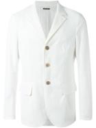 Giorgio Armani Three Button Blazer, Men's, Size: 48, White, Cotton/polyamide/polyester
