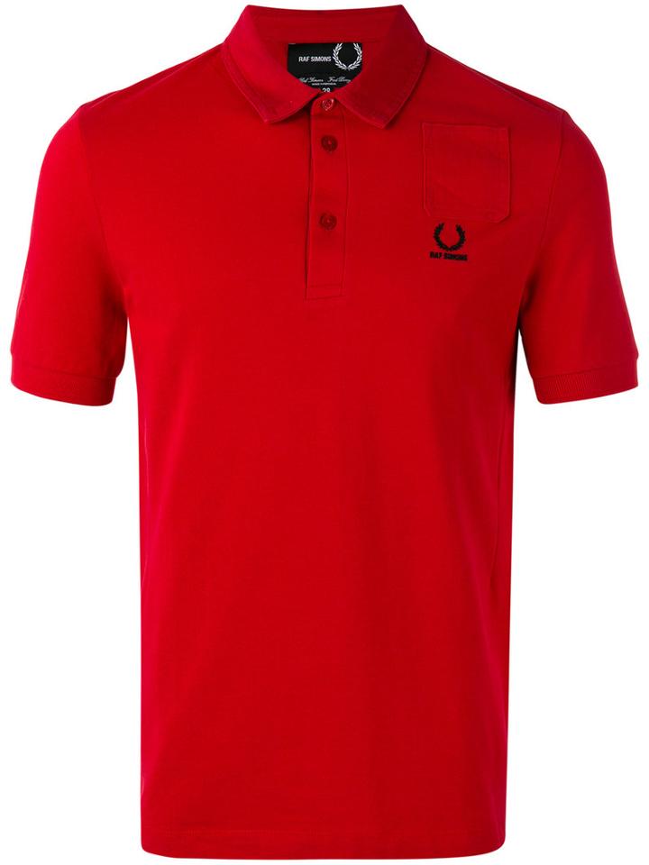 Raf Simons X Fred Perry - Denim Pocket Pique Shirt - Men - Cotton - 40, Red, Cotton