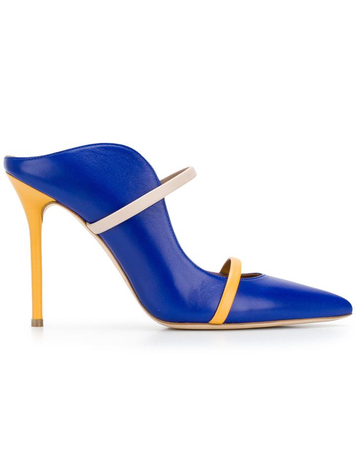 Malone Souliers Stiletto Mules - Blue