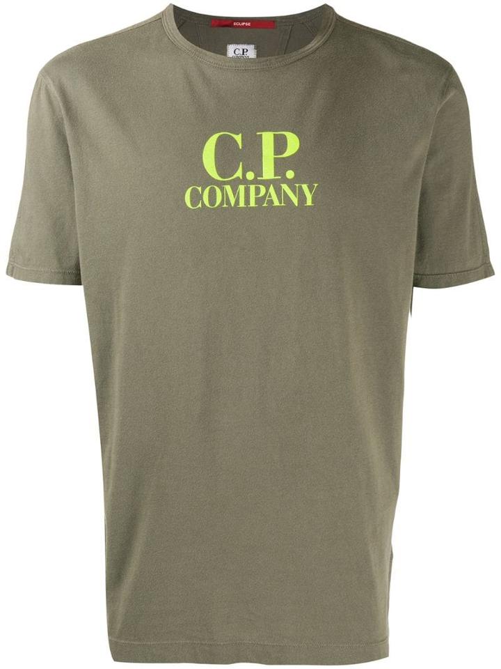 Cp Company Fluro Logo T-shirt - Green