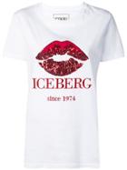Iceberg Sequin Logo T-shirt - White