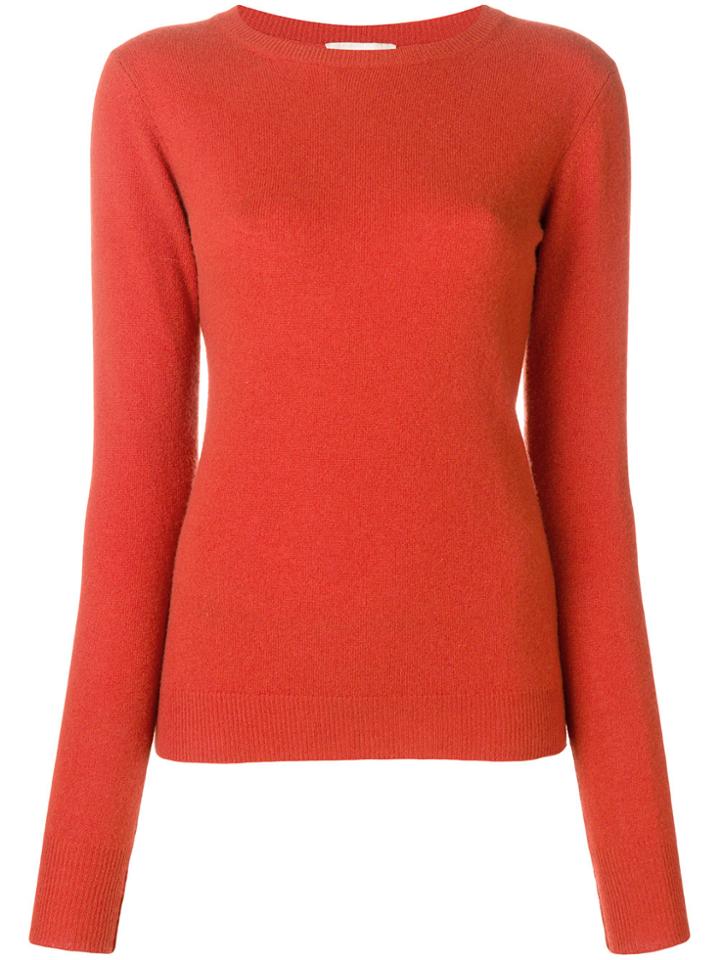 Fine Edge Round Neck Sweater - Yellow & Orange