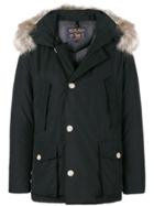 Woolrich Detachable Coyote Fur Trim Coat - Black