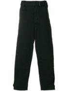 Lemaire Cropped Wide Trousers - Black