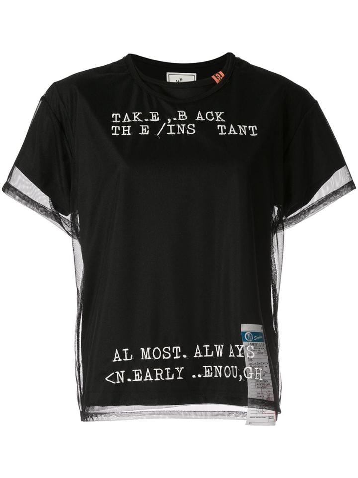 Maison Mihara Yasuhiro Sheer Layer T-shirt - Black
