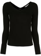 Vince V-neck Jumper - Black