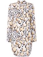 Equipment Animal Print Buttoned Dress - White