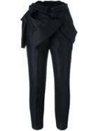 Dsquared2 Ruffle Detail Tailored Trousers, Women's, Size: 42, Black, Silk/wool