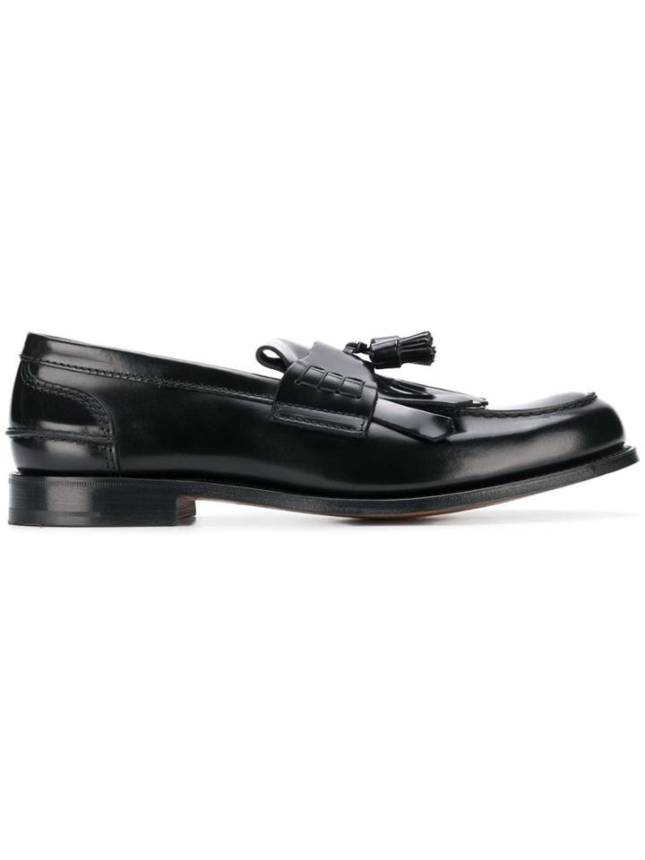 Church's Varnished Tassel Loafers - Black