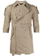 Comme Des Garçons Pre-owned Belted Trench Coat - Neutrals