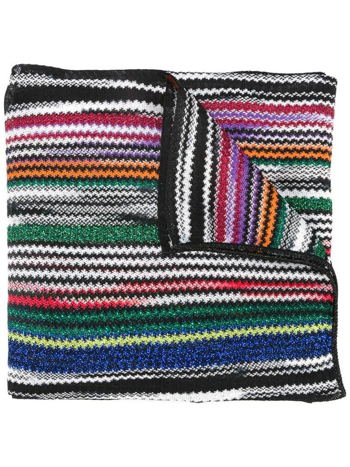 Missoni Striped Knitted Scarf, Women's, Cupro/viscose/polyester