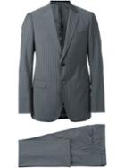Armani Collezioni Pinstripe Suit, Men's, Size: 54, Grey, Acetate/viscose/wool