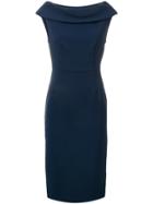 P.a.r.o.s.h. Boat Neck Midi Dress - Blue