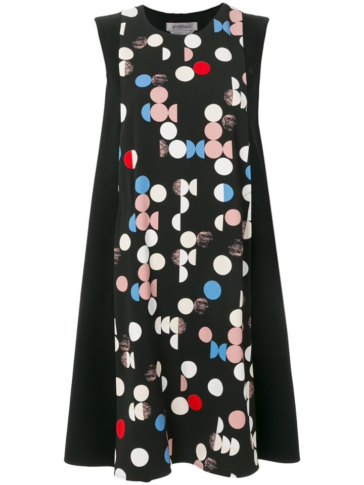 Sportmax Dot Print Dress - Black