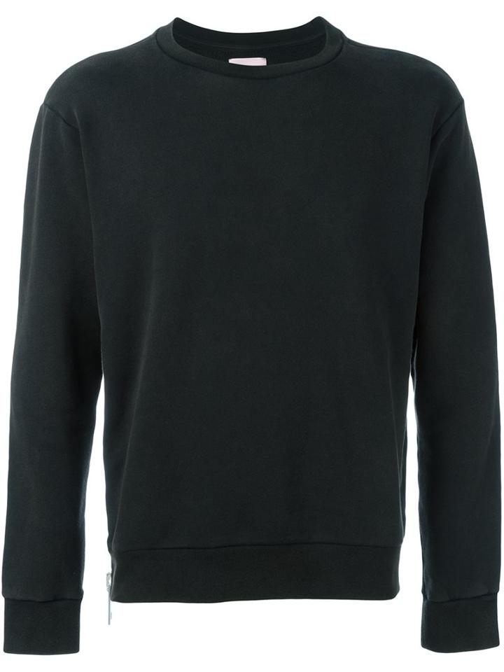 Palm Angels Zip Detail Sweatshirt, Men's, Size: Large, Black, Cotton