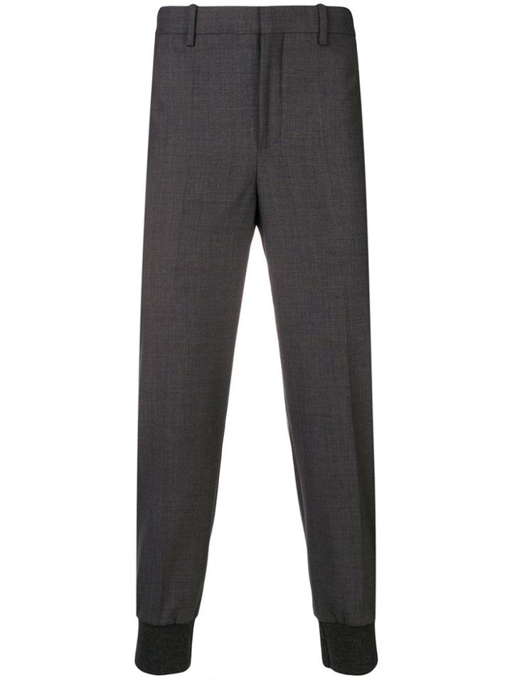 Neil Barrett Gathered Ankle Tailored Trousers - Grey