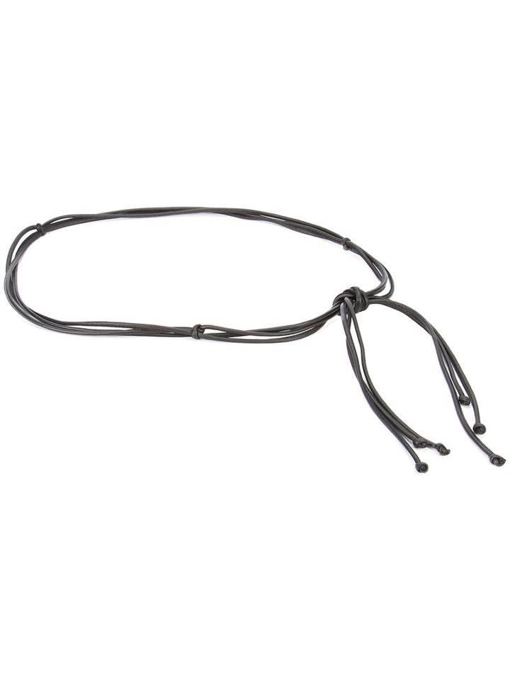 Almarosafur Knot Belt, Women's, Black, Leather