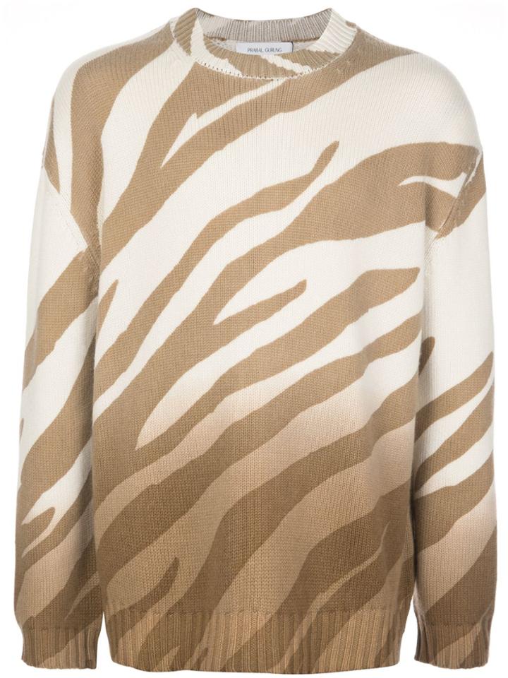 Prabal Gurung Animal Knit Jumper - Neutrals