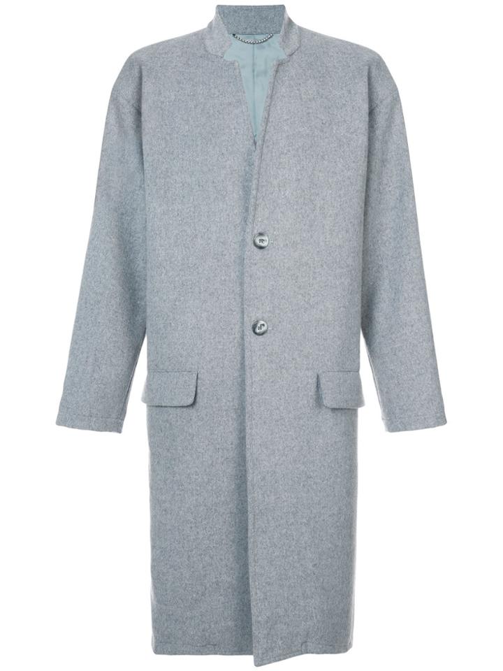 John Elliott Single Breasted Coat - Grey