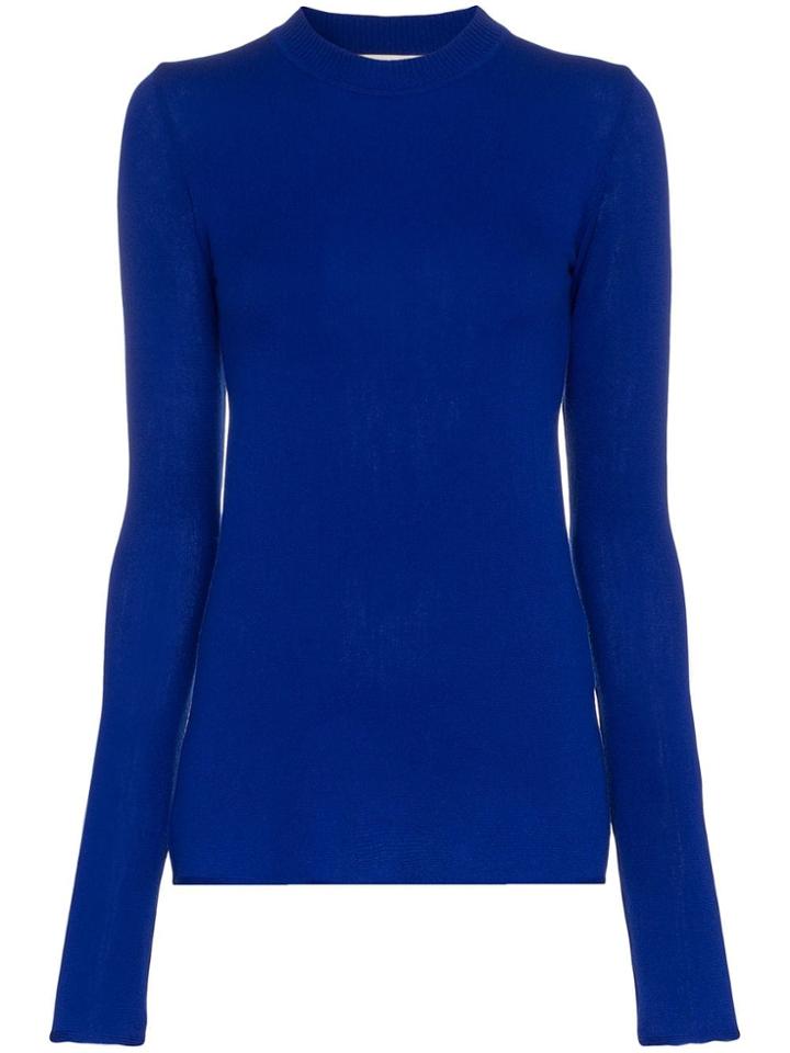 Marques'almeida Slim Fit Merino Wool Knit Top - Blue