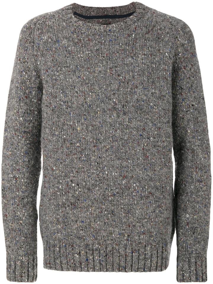 Barbour Speckled Crew Neck Jumper - Grey