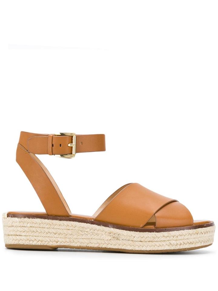 Michael Michael Kors Buckle Sandlas - Brown