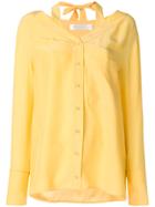 Victoria Victoria Beckham Halterneck Shirt - Yellow & Orange