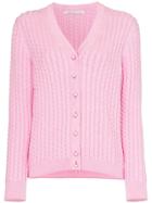 Alessandra Rich Knitted Button-down Cardigan - Pink