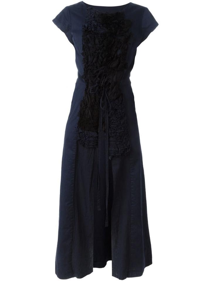Comme Des Garçons Pre-owned Ruffled Panel Coat - Blue