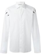 Neil Barrett Lightning Bolt Print Shirt, Men's, Size: 44, White, Cotton