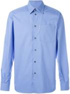 Maison Kitsuné Sport Collar Shirt, Men's, Size: 42, Blue, Cotton