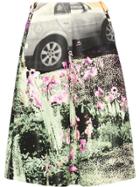 Prada Car Print Skirt - Green