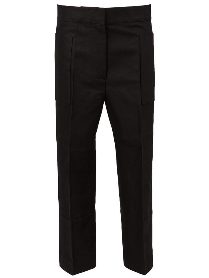 Marni Cropped Trousers, Women's, Size: 44, Black, Cotton/linen/flax