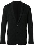Emporio Armani Cloqué Blazer, Men's, Size: Medium, Black, Cotton