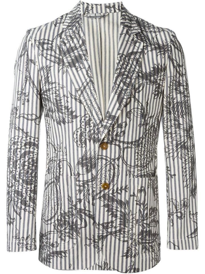 Vivienne Westwood Man Printed Striped Blazer