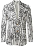 Vivienne Westwood Man Printed Striped Blazer